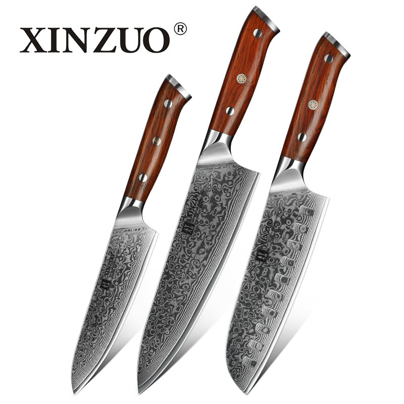 XINZUO 1-teiliges oder 3-teiliges Küchenmesser-Set